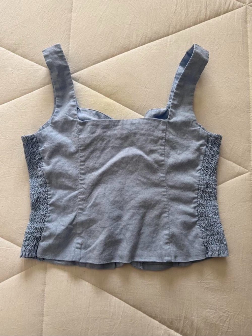 Button-Front Linen Top - Picture 2 of 5